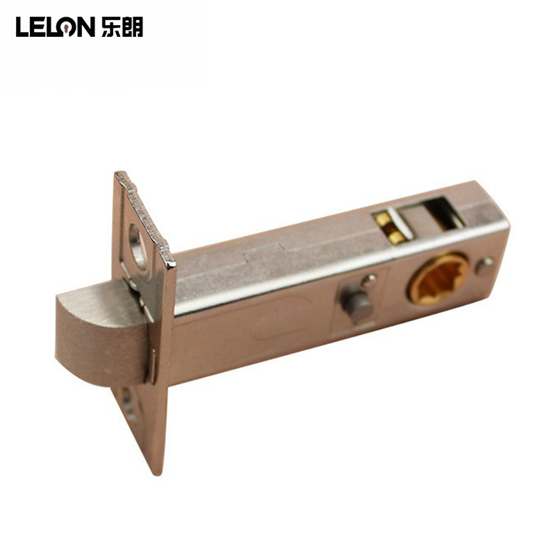 Cuerpo de cerradura de baño de cobre simple personalizado con llave de cerradura pequeña 60 / 70 agujero de cerradura de canal de llave inclinada de puerta interior