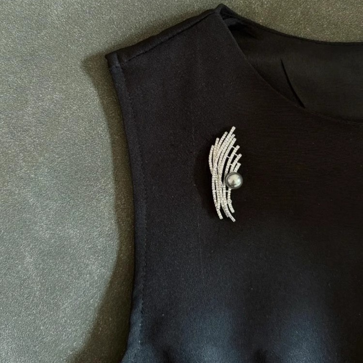 Spilla brillante a forma di meteora galattica, perla austriaca da donna, lusso leggero, alta gamma, squisita, alla moda, con diamanti interi_voghion.com