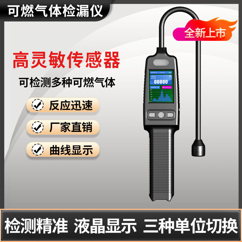 工厂家用便携式多种可燃气体检测仪天然气液化气煤气浓度检漏仪
