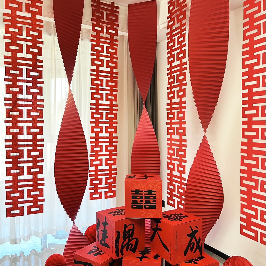 종이접기 해피 웨딩룸 - 레드 컬러 3 [해피 워드 박스 8개 포함]