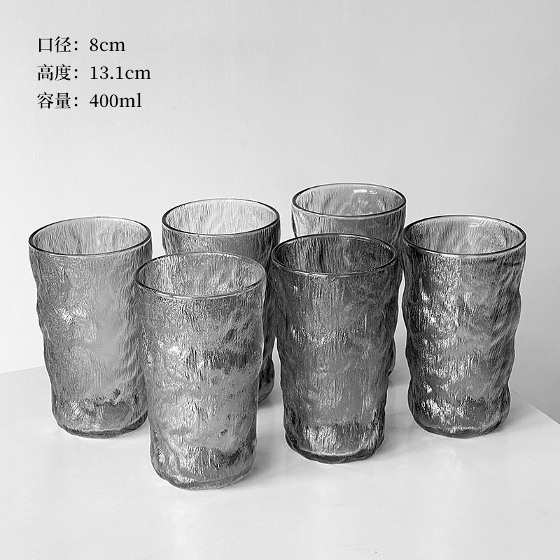 Glass Glacier Home Living Water Cup Set High-end Family Guest Cup Set Taza de jugo Taza de té Taza de vino tinto