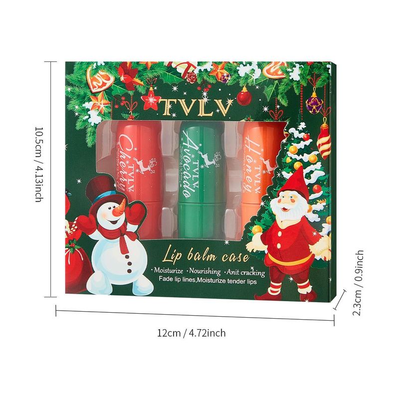 越境TVLVクリスマス保湿リップクリームセット、保湿リップマスク、乾燥防止、新年リップクリーム化粧品|undefined