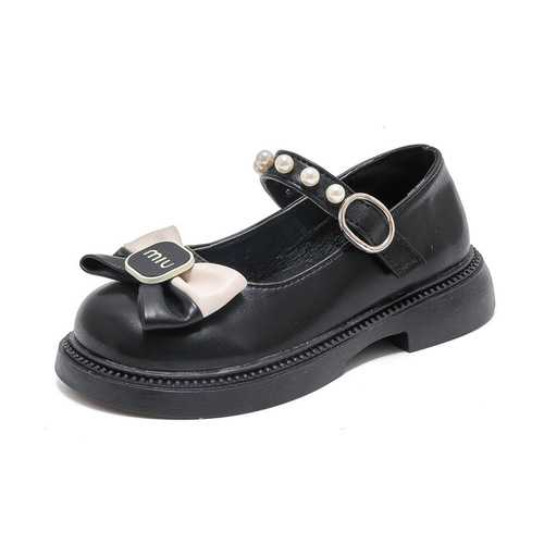 Girls' Summer Sandals 2024 New Children's Fashion Princess Shoes for Older Girls Non-Slip Soft Sole Small Leather Sandals