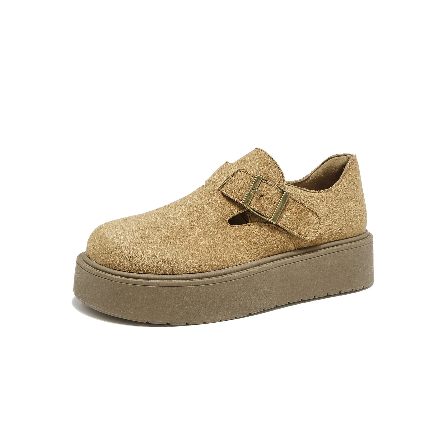 Augu Shi Deng grueso botas de botas de nieve de peluche para mujeres 2026 nuevos zapatos de algodón de primavera casuales de un solo pie