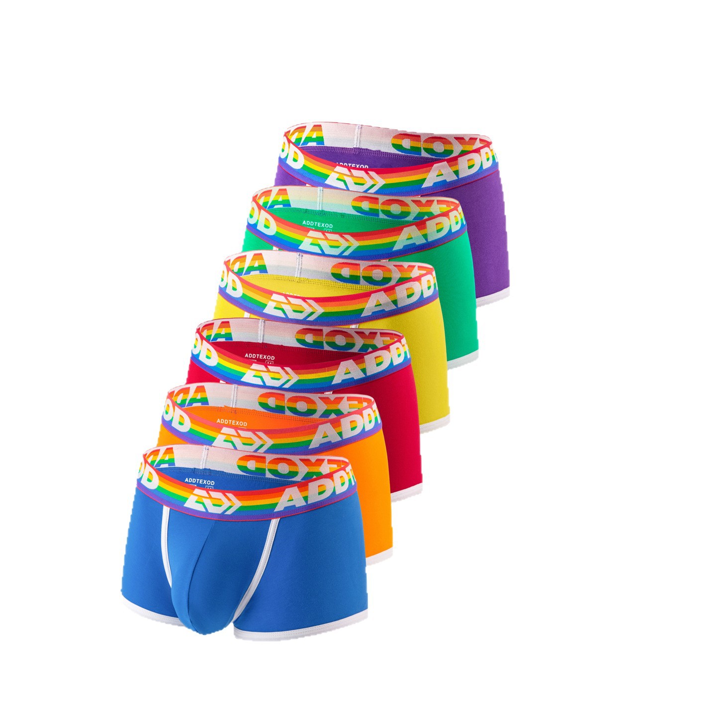 Gran cinturón arco iris para hombres multicolor panties de ángulo plano de cintura baja temu Xiyin tendencia de suministro transfronterizo de Amazon