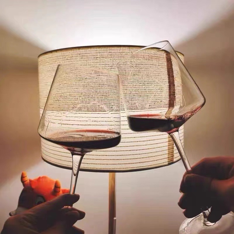 Juego de copa de vino tinto de Borgoña grande para el hogar, vidrio de cristal creativo de lujo, decantador de barriga grande, copa de uva