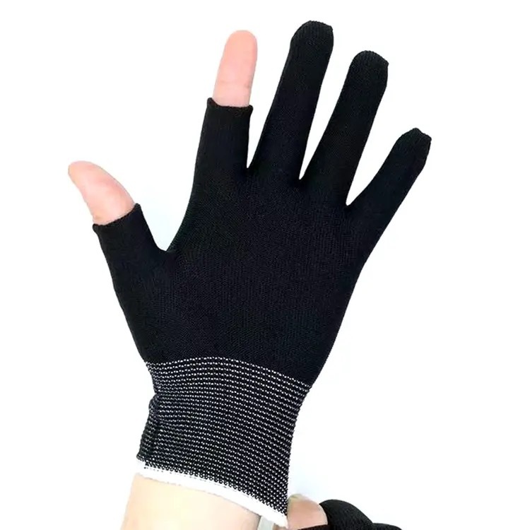 두 손가락이 보이는 S 사이즈 블랙 나일론