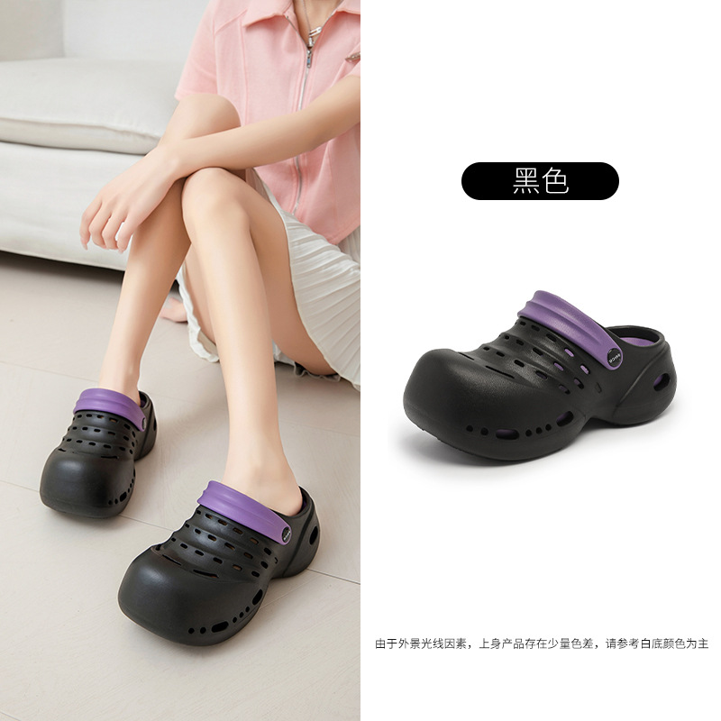 Zapatos con agujeros al por mayor, suela gruesa para mujer, sandalias y pantuflas antideslizantes y resistentes al desgaste