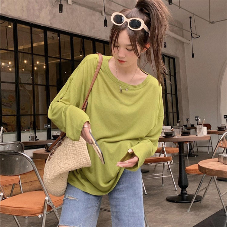 6008 긴팔티셔츠-그린