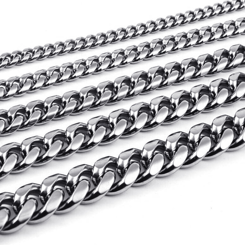 Stainless Steel Cuban Chain Necklace For Men And Women Trendy_voghion.com