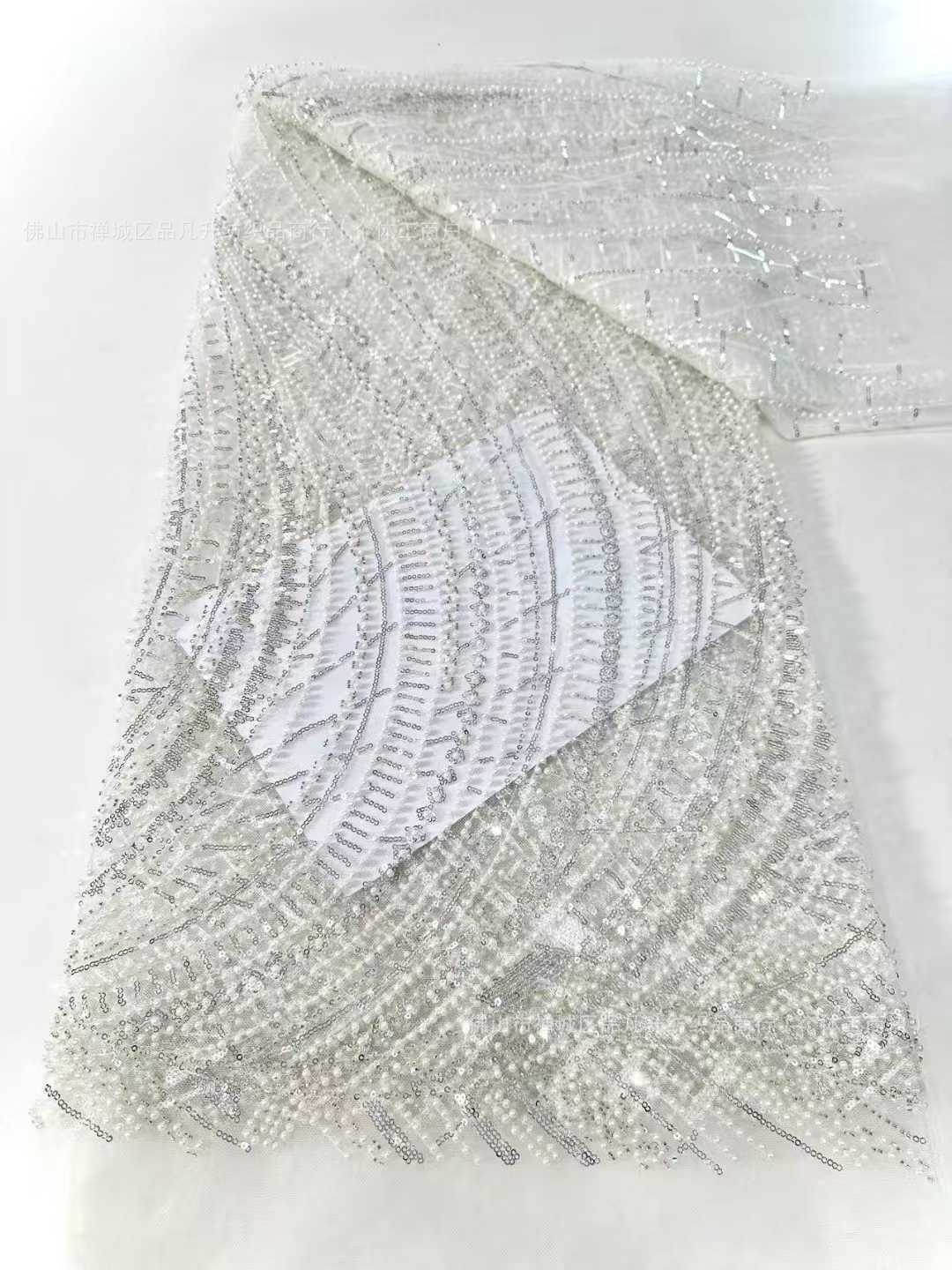 Fabrica de cuentas de burbujas sequinilla al por mayor Europa y América moda vestido de noche tela de moda tela bordada