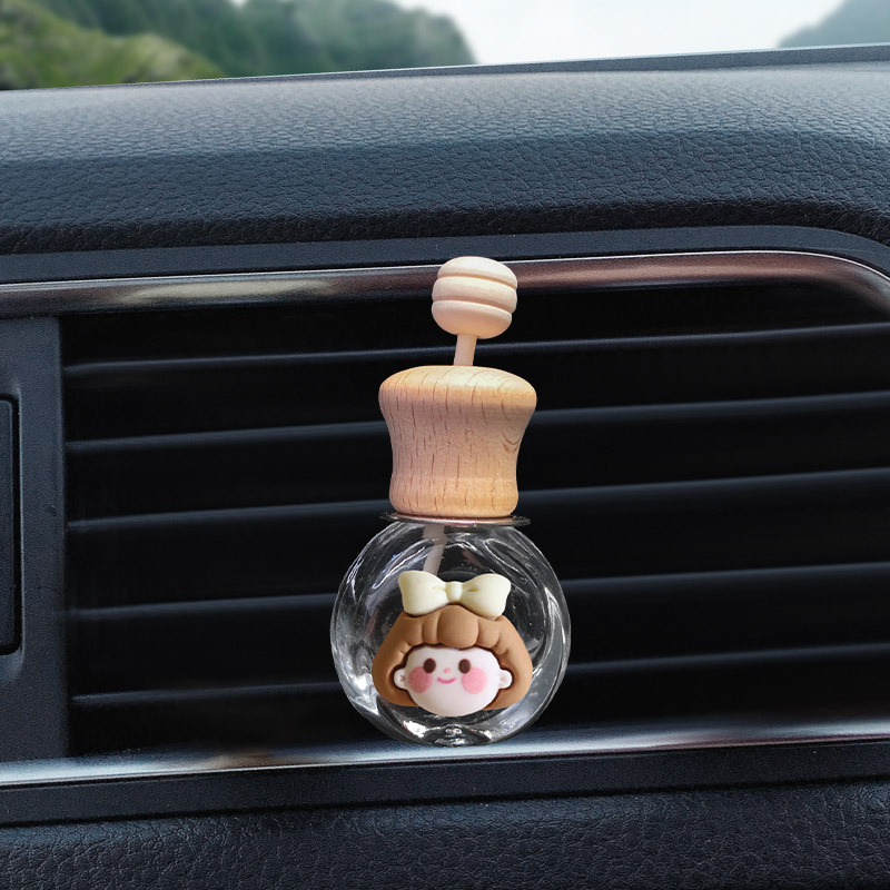 Botella de perfume de salida de aire de cartón de leche roja en línea creativa adorable adornos de perfume de automóvil accesorios de automóvil