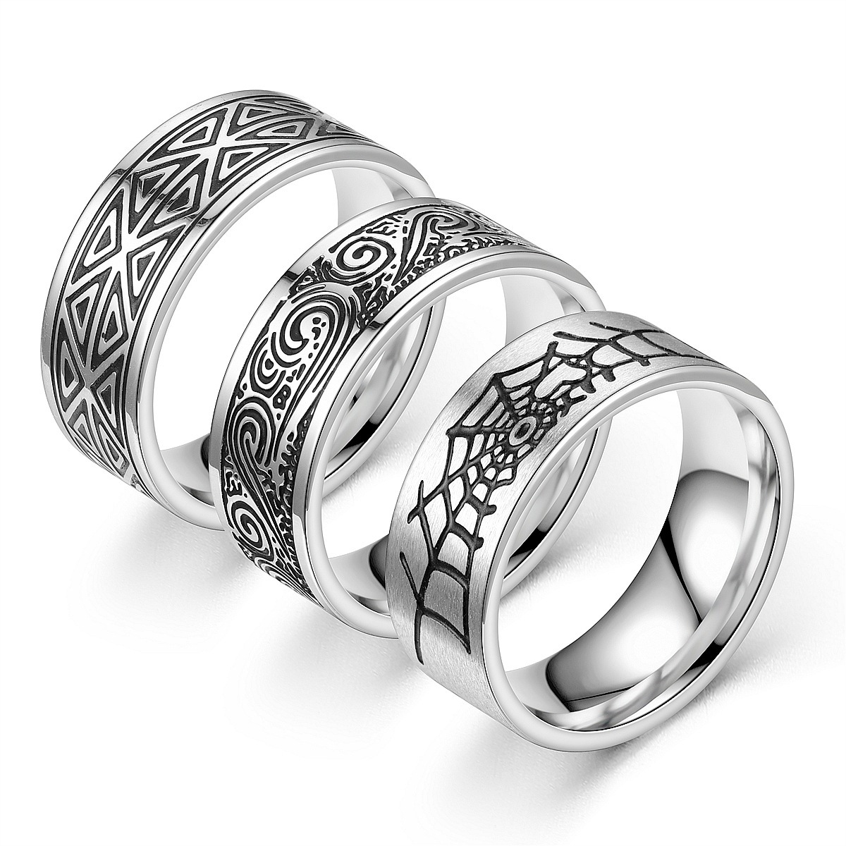 retro creative ring stainless steel