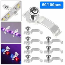 50/100PCS固定卡子适用于 3528/5050/5630/3014 SMD LED 防水灯条