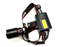 Linterna frontal de pesca de alta potencia, larga duración, ultrabrillante, de largo alcance para exteriores con sensor láser.