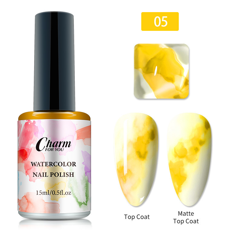 En stock al por mayor nuevas manchas de tinta japonesa líquido mágico color burbuja agua japonés esmalte de uñas pegamento gradiente uñas arte manchas líquido