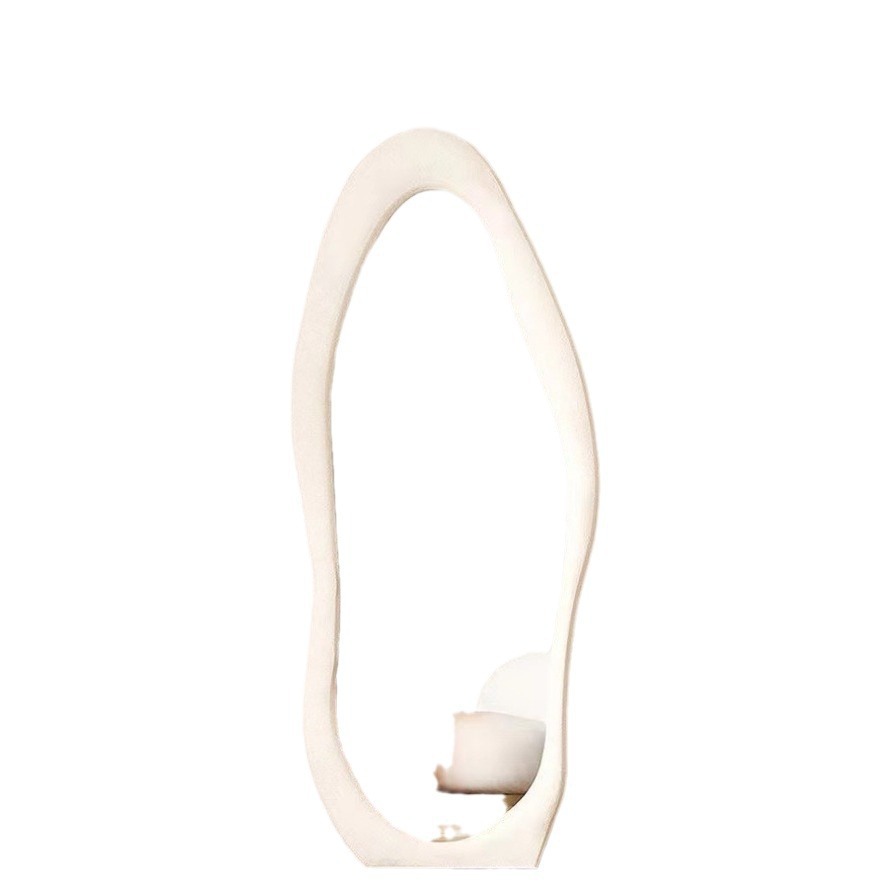 Espejo de cuerpo entero de viento crema Espejo de suelo Espejo de prueba Nórdico Colgar pared dormitorio sala de estar Espejo de vestir nubes de forma extraña image 5