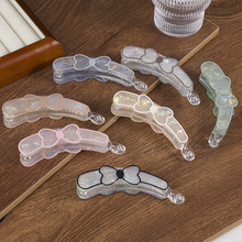 跨境发饰香蕉夹垂直夹蝴蝶结发量多高级感幻彩竖夹扎高马尾发夹