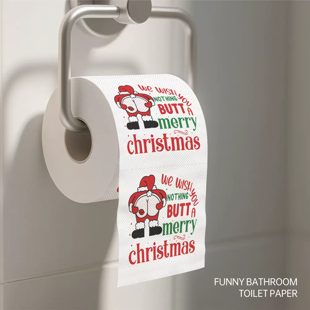 跨境出口趣味圣诞老人POOP圣诞派对搞怪卫生纸恶搞新奇有趣礼物