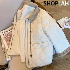 斤大码女装感翻领加厚棉服外套胖冬季新款显瘦气质棉衣