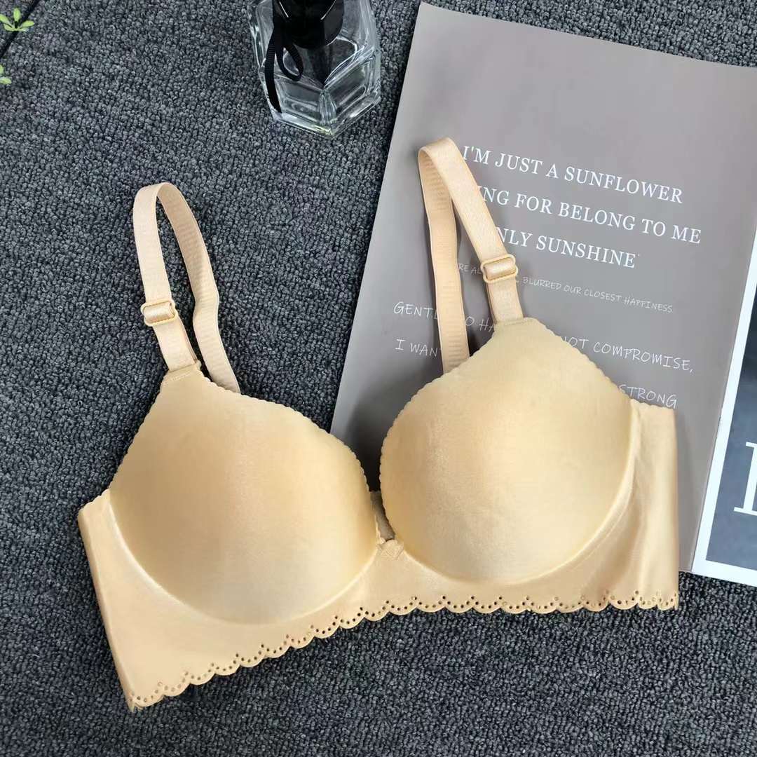 Filipinas nuevo sujetador brillante pecho pequeño push up ropa interior cómoda push up sujetador sin costuras