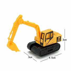 挖掘机滑行合金车模型 跨境儿童玩具车仿真迷你建筑工程车 男孩