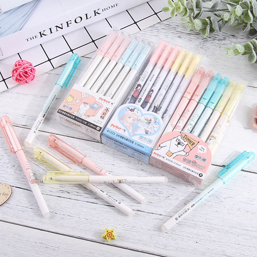 Wholesale Erasable Pens for Primary School Students, Crystal Blue and Black Refill, All Needle Tube, Easy to Erase Creative Stationery, Mole Erasable Neutral Pen