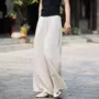 新款宽松女春复古阔腿裤