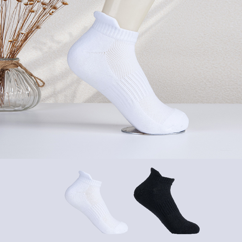 Terry mesh professional sports socks breathable ear ankle protection soft Khmer towel bottom socks rubber anti-slip cross-border