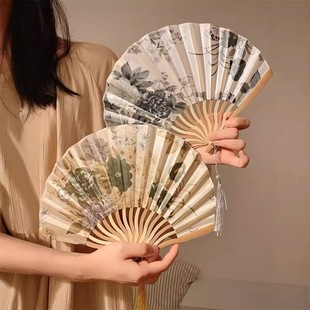 Small Fan, Portable Antique Shell Fan, Foldableing Cooling Fan Props, Han Dynasty Classical Chinese Fan, Folding Fan