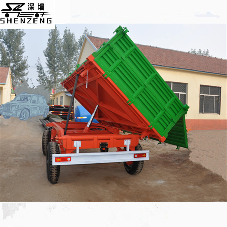 5T自卸拖车 农用拖车 拖拉机拖斗 高厢板拖车 自卸拖车