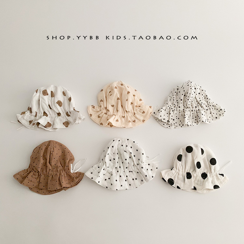 Cotton cute children's autumn sun hat for new born girl's for early…