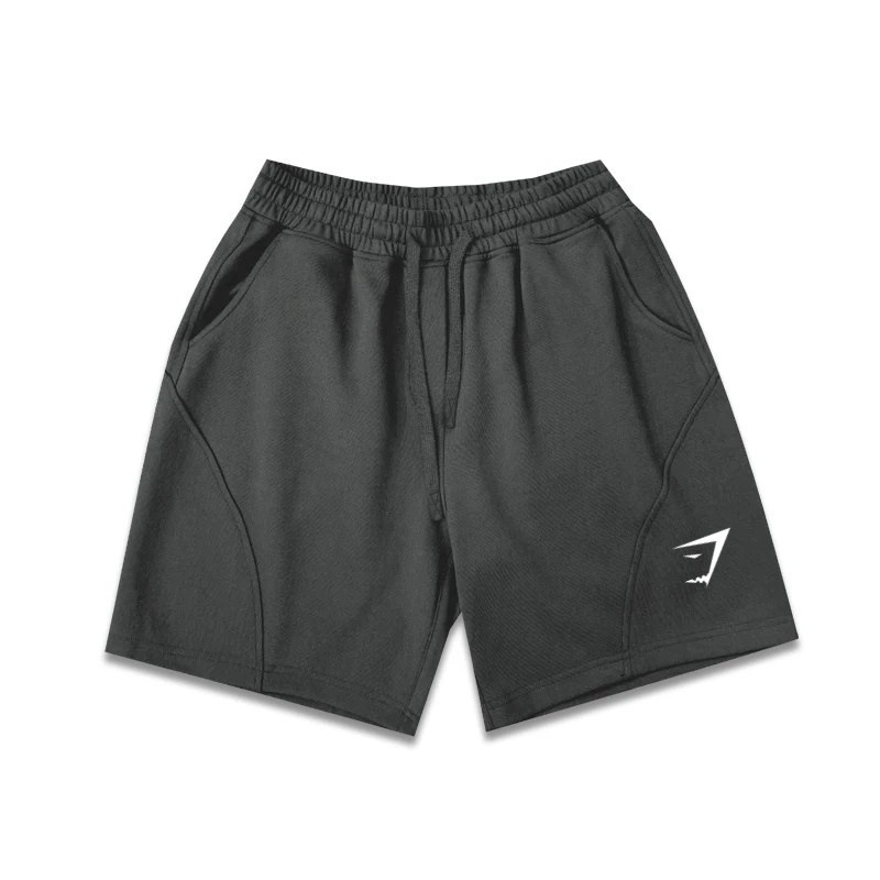 GYMSHARK フィットネス ショーツ メンズ アメリカン レトロ ストレート エッジなし 膝丈 3点パンツ コットン マッスル シャーク|undefined