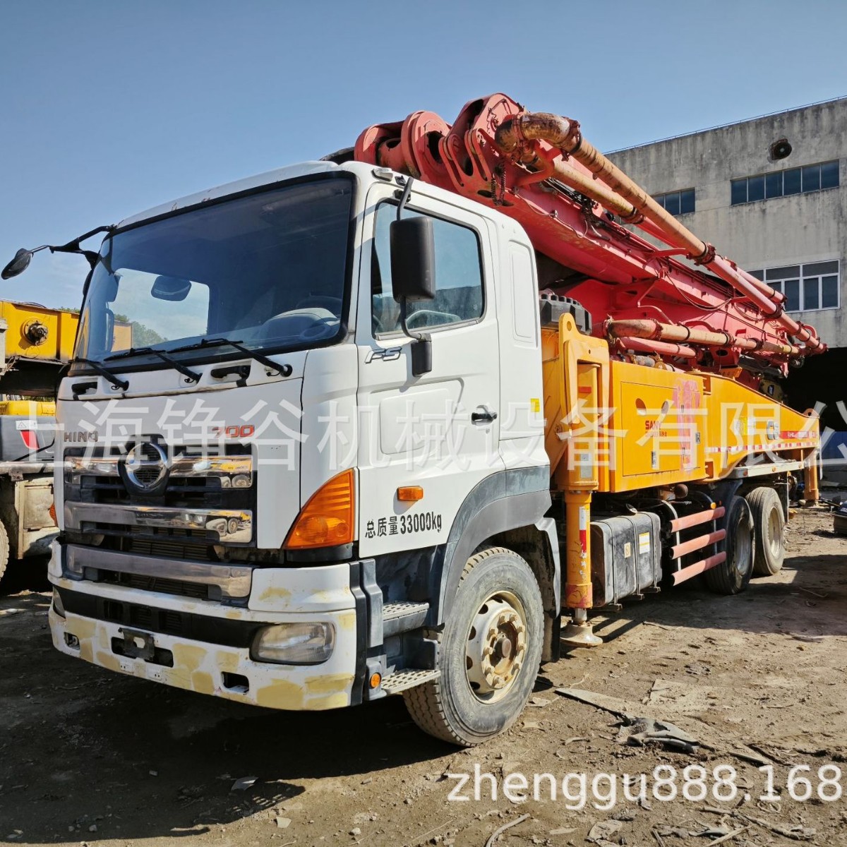 二手三一47m 混凝土泵车 日野底座