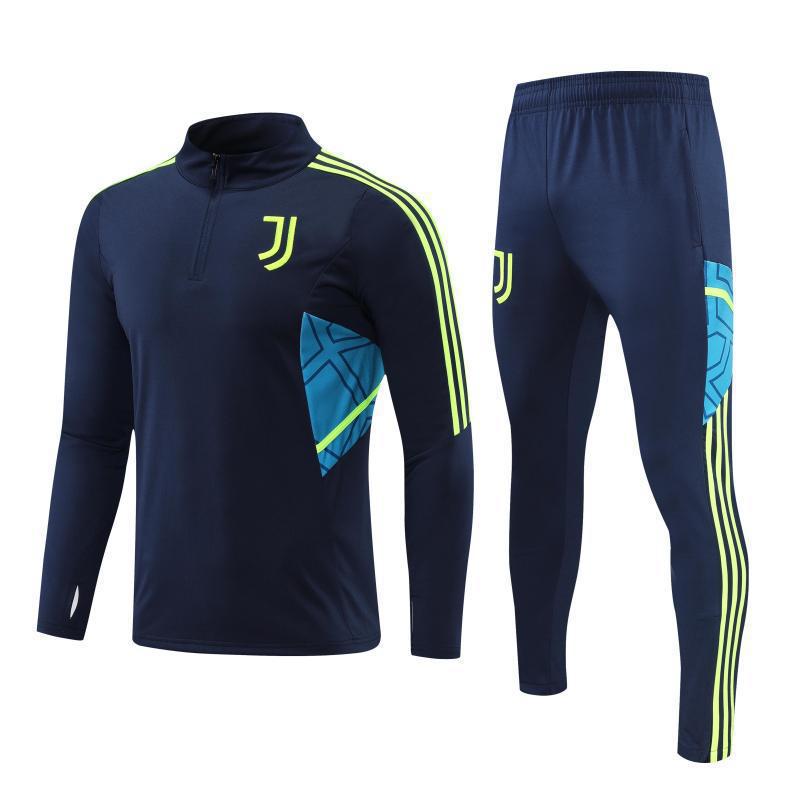 Autumn and Winter Football Training Uniforms Long-Sleeved Jersey Suit Men's Game Adult Appearance Team Uniform Pullover Half-Zip Pants