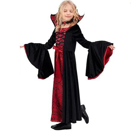 2025 新しい吸血鬼コスチュームハロウィン魔女パフォーマンス衣装クロスボーダーロールプレイング衣装|undefined