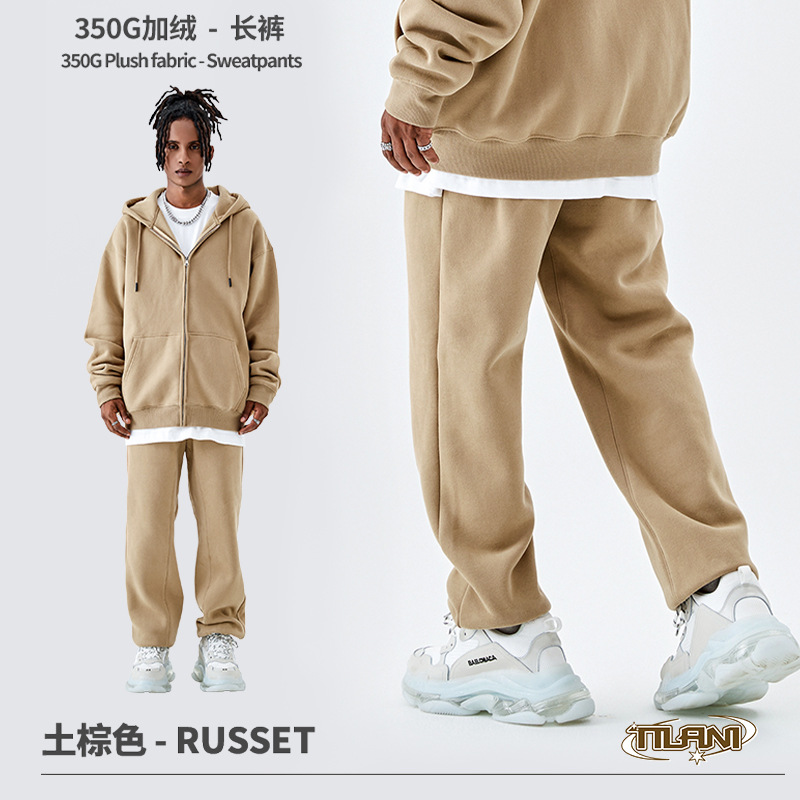 TILANI suéter de los hombres transfronteriza traje deportivo casual moda suéter de color sólido de los hombres y las mujeres simple cremallera Sudadera con capucha