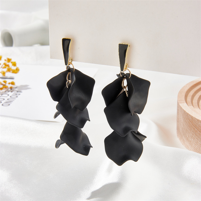 1 Pair Fashion Leaf Arylic Plating Women's Drop Earrings display picture 1