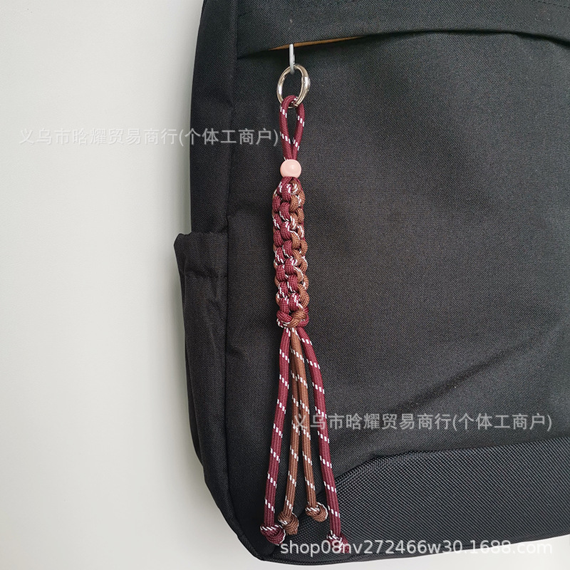 撞色中国风玉米结包挂件纯手工miu系挂绳5mm伞绳手机钥匙扣车挂饰|undefined