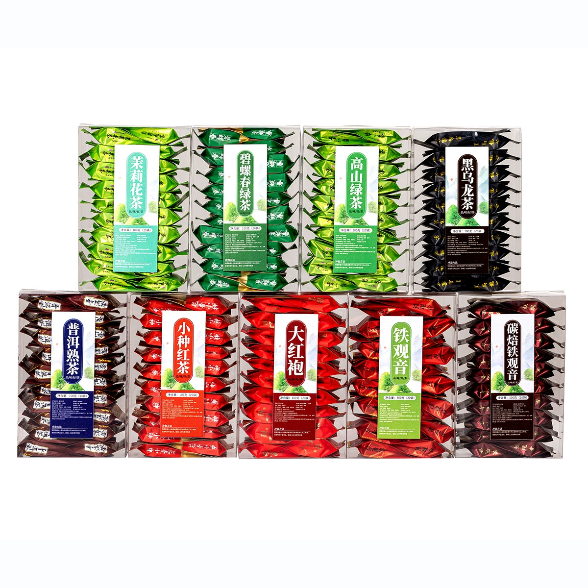2025 Jianghu Ten Chaette Mode 20 мешков 100 г черный чай в коробке оптом сельских новогодних товаров