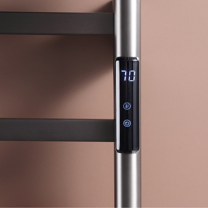 Plegable multifuncional toallero simple abierto-montado pantalla táctil de calefacción eléctrica acero inoxidable 304 Barra de Toalla baño