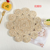 Japanese straw natural ore jade handmade, table mat, corn kernels