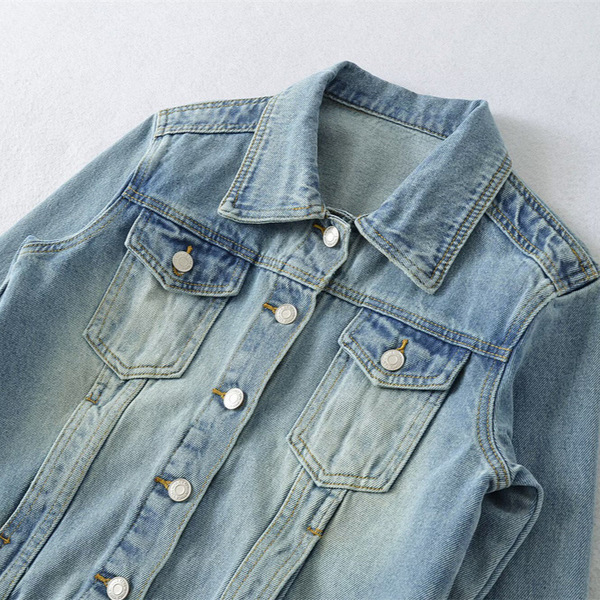 Retro short denim spring jacket