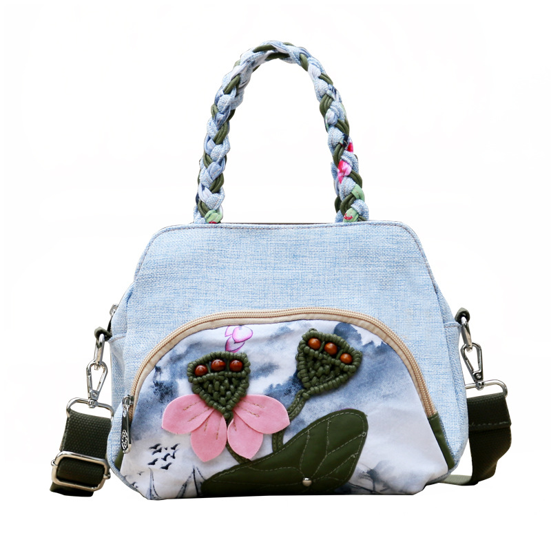 Genuine ethnic one-shoulder bag