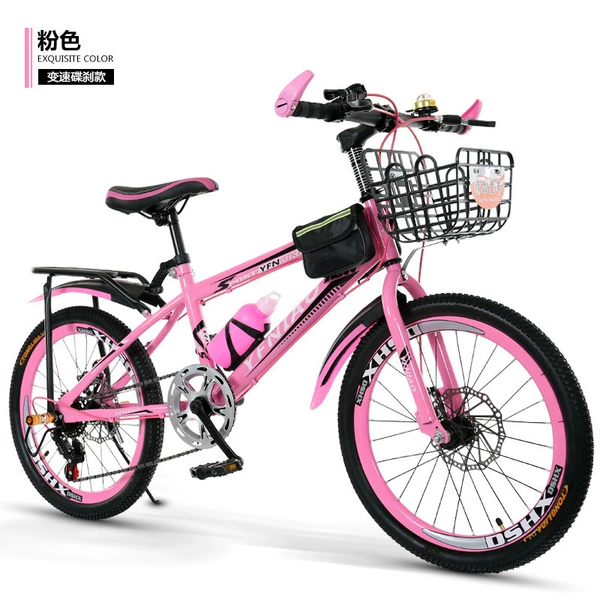 Fuchsia bike shifter (brake handle) disc brake, set, basket