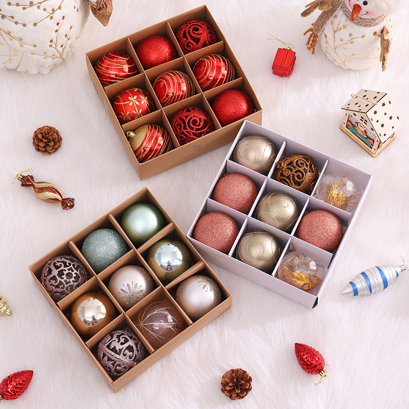 Paquete de regalo de galvanoplastia pintado transfronterizo caja de bolsas de luz de Navidad caja de decoración de colgante de Navidad