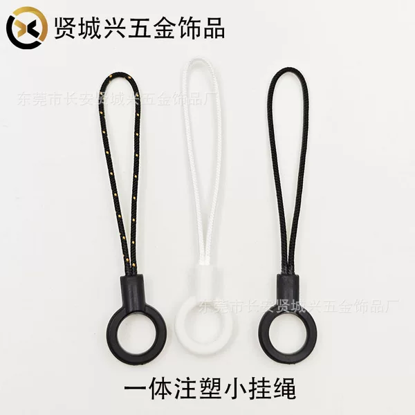 One-piece injection molding small circle mobile phone lanyard small ring finger hook plastic buckle small rope head mobile phone accessories