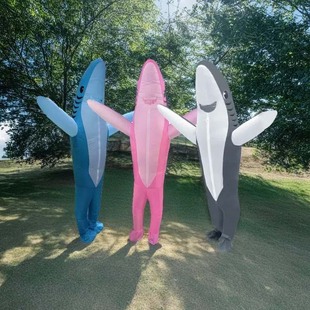 Adult Inflatable Shark Costume Fun 3D Inflatable Costume Show Props Party Halloween Christmas