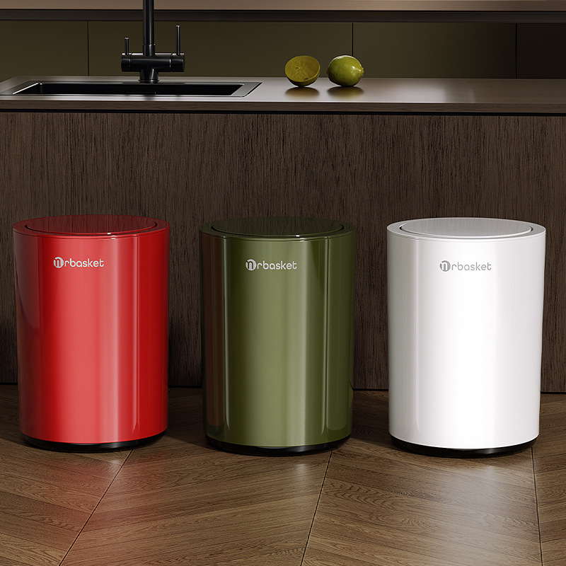 Bote de basura de estilo retro, hogar, gran cocina de alto valor, sala de estar, inodoro, baño, dormitorio simple, canasta de papel de lujo ligero
