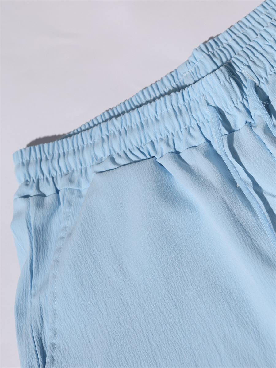 Men's Henley T-shirt And Shorts Set Casual Summer Solid Colour_voghion.com